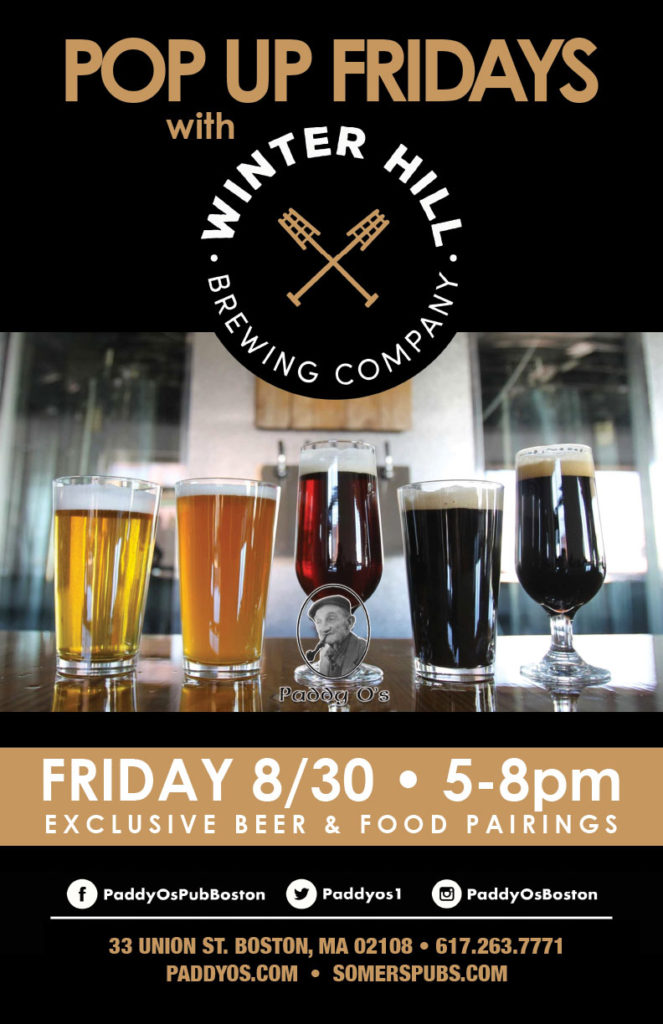 Pop Up Fridays - Winter Hill Brewing Company - Paddy O's
